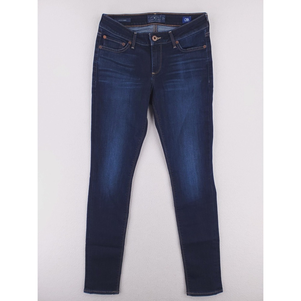 Lucky Brand‎ Jeans Womens 2 Lolita Skinny Stretch Denim Pants Dark Wash Low Rise